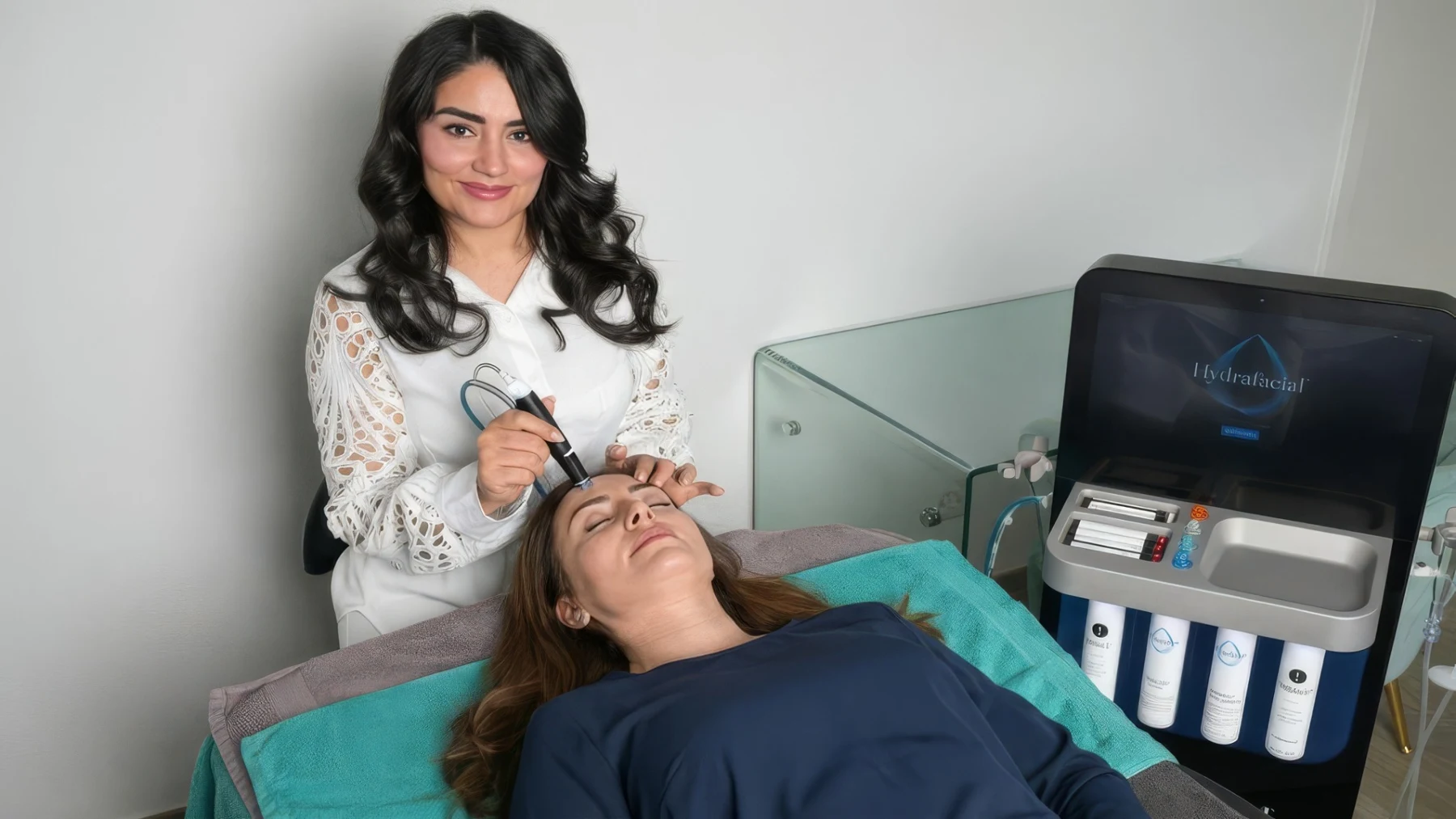 Khatera bei einer Gesichtsbehandlung im GLAMcosmetic Studio