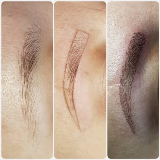 Microblading GLAMcosmetic vorher/nachher