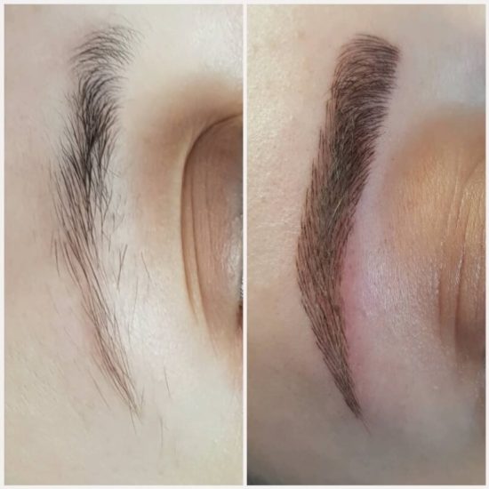 Microblading GLAMcosmetic vorher/nachher