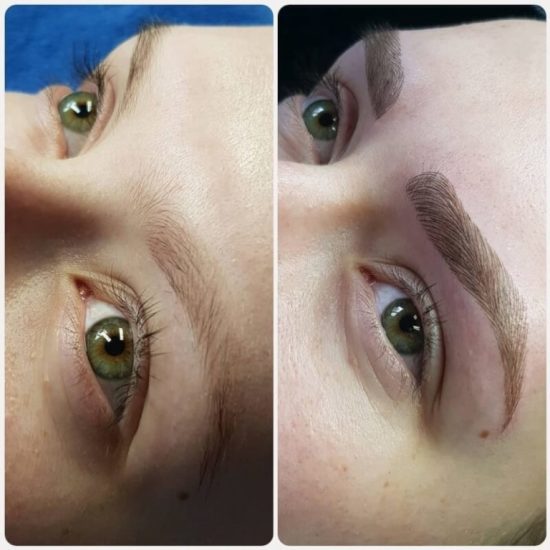 Microblading GLAMcosmetic vorher/nachher