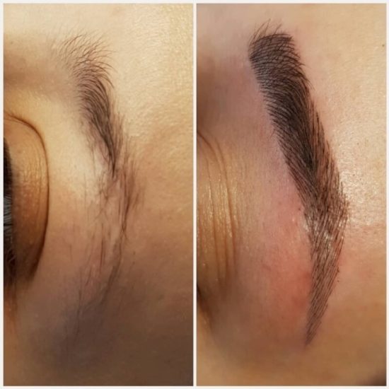 Microblading GLAMcosmetic vorher/nachher