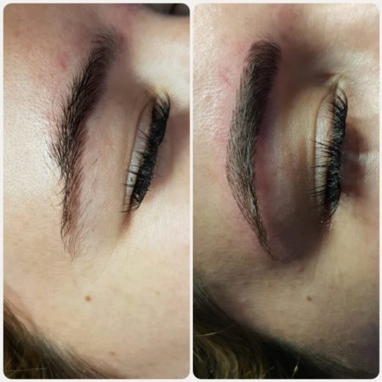Microblading Vorher Nachher von GLAMcosmetic