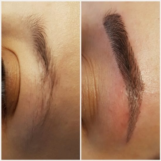 Microblading Vorher Nachher von GLAMcosmetic