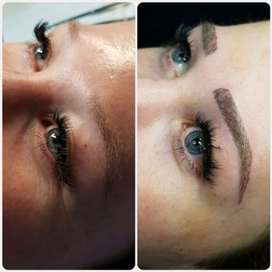 Microblading Vorher Nachher von GLAMcosmetic