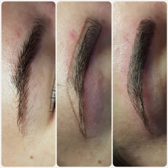 Microblading Vorher Nachher von GLAMcosmetic